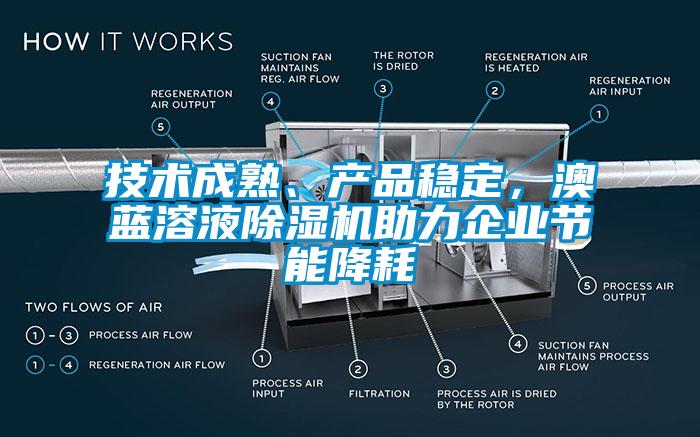 技术成熟、产品稳定，澳蓝溶液除湿机助力企业节能降耗